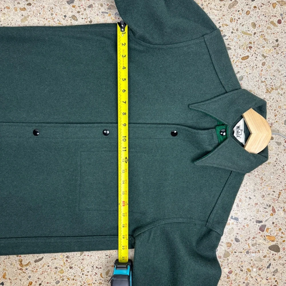 Vintage 70's Woolrich Green Work Jacket - 100% Wool - Minimalist Workwear - Picture 9 of 10